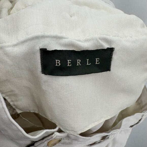 Berle Mens Pleated Front Khaki Shorts 38R 100% Cotton Made In Mexico - Picture 4 of 6